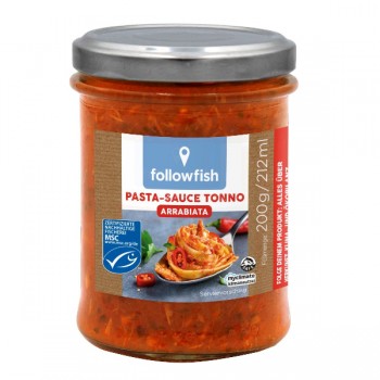 Followfood | Sos pomidorowy w stylu arrabiata BIO z tuńczykiem białym MSC 200g
