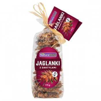 NaturaVena | Ciastka jaglanki z daktylami bezglutenowe 175g