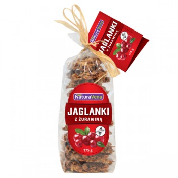 NaturaVena | Ciastka jaglanki z żurawiną bezglutenowe 175g