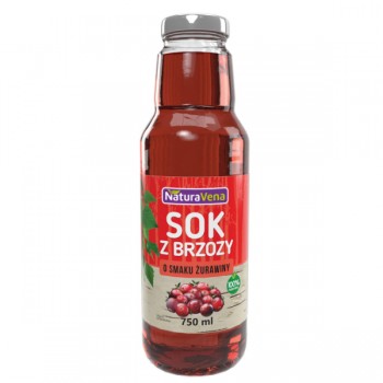 NaturaVena | Sok z brzozy o smaku żurawiny 750ml