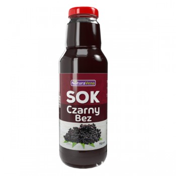NaturaVena | Sok z czarnego bzu 100% 750ml