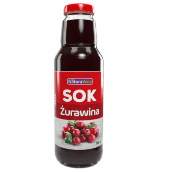 NaturaVena | Sok z żurawiny 100% 750ml