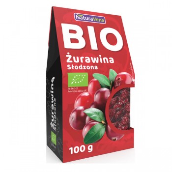 NaturaVena | Żurawina słodzona cukrem trzcinowym BIO 100g