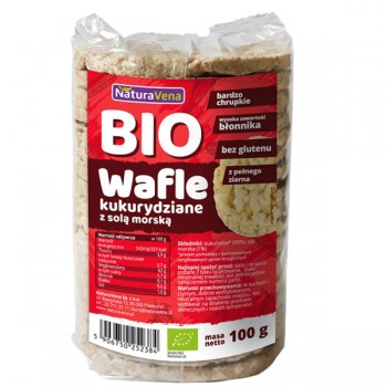 NaturaVena | Wafle kukurydziane pełnoziarniste z solą morską BIO 100g