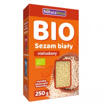 NaturaVena | Sezam biały niełuskany BIO 250g