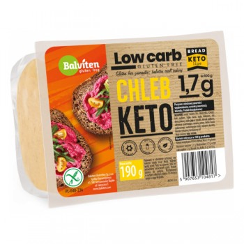 Balviten | Chleb krojony keto o obniżonej ilości węglowodanów bezglutenowy 190g