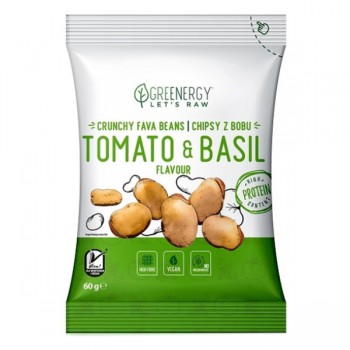 Greenergy | Chipsy z bobu pomidory z bazylią 60g