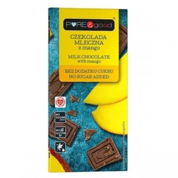 Pure&Good | Czekolada mleczna z mango bez dodatku cukru 75g