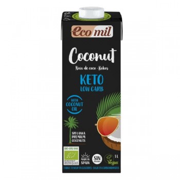 Ecomil | Napój kokosowy Keto Low Carb bezglutenowy BIO 1l