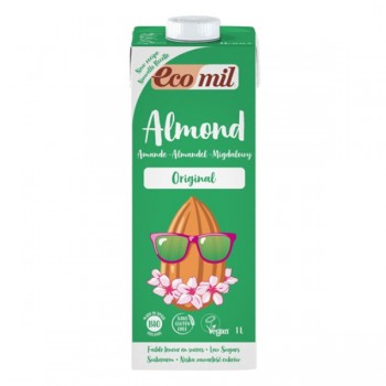 Ecomil | Napój migdałowy słodzony syropem z agawy bezglutenowy BIO 1l