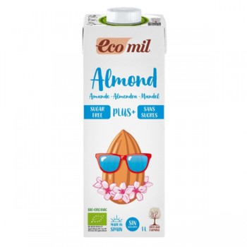 Ecomil | Napój migdałowy bez cukru PLUS+ z algami bezglutenowy BIO 1l