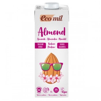 Ecomil | Napój migdałowy bez cukru z podwyższoną zawartością białka bezglutenowy BIO 1l