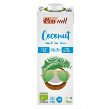 Ecomil | Napój kokosowy bez cukru PLUS+ z algami bezglutenowy BIO 1l