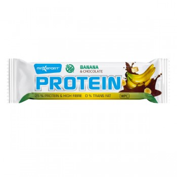 Max Sport | Baton proteinowy WPI o smaku bananowym w mlecznej czekoladzie bezglutenowy 60g