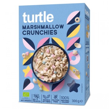 Turtle | Chrupki zbożowe z piankami marshmallow bezglutenowe BIO 300g
