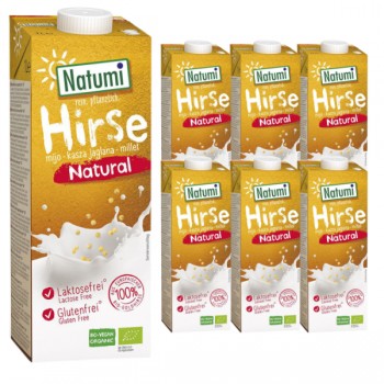 Natumi | 6x Napój jaglany bez dodatku cukrów bezglutenowy BIO 1L 