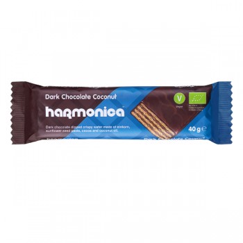Harmonica | Wafelek z samopszy z kremem kokosowo - kakaowym w polewie czekoladowej BIO 40g