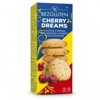 Bezgluten | Cherry dreams ciastka z wiśnią liofilizowaną bez dodatku cukrów bezglutenowe 110g