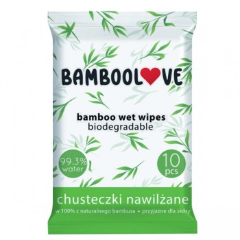 Bamboolove | Chusteczki bambusowe nawilżane 10 szt.