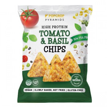 PopCrop | Chrupki piramidki proteinowe o smaku pomidora z bazylią bezglutenowe 60g