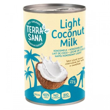 Terrasana | Coconut milk napój kokosowy light bez gumy guar (11 % tłuszczu) BIO 400ml