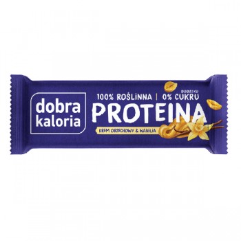 Dobra Kaloria | Baton proteinowy Krem orzechowy & Wanilia bez dodatku cukru 45g