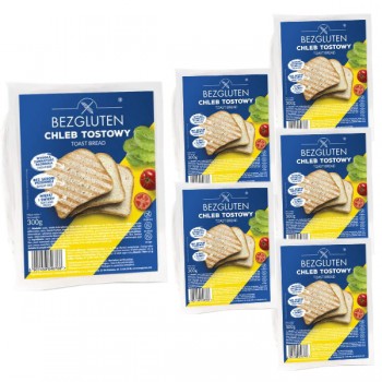 Bezgluten | 5x Bezglutenowy chleb tostowy 300g