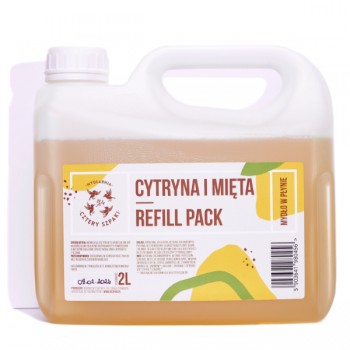 4Szpaki | Refil Pack Mydło w płynie Cytryna i Mięta 2l