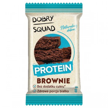 Dobry Squad | Ciastko proteinowe o smaku brownie bez dodatku cukru bezglutenowe 40g