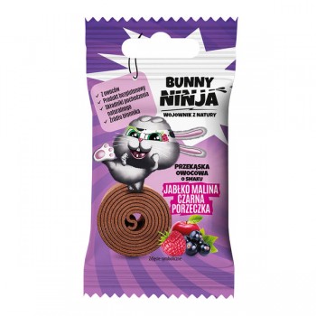 Bunny Ninja | Przekąska owocowa o smaku jabłko-malina-czarna porzeczka 15g