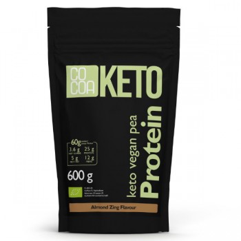 Cocoa | Białko z grochu z olejem MCT o smaku migdałowym keto BIO 600g