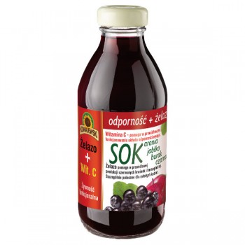 Kowalewski | Sok aronia - jabłko - burak - czarna marchew witamina c + żelazo bezglutenowy 320ml