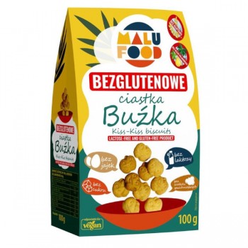 Malu Food | Ciastka Buźka bezglutenowe bez dodatku cukru 100g