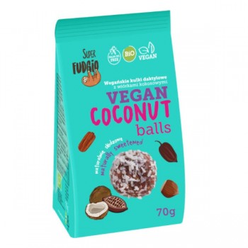 Super Fudgio | Kulki daktylowe z wiórkami kokosowymi BIO 70g
