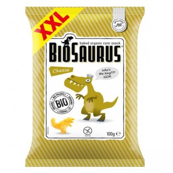 McLLoyd's | Chrupki kukurydziane Dinozaury o smaku serowym XXL bezglutenowe BIO 100g