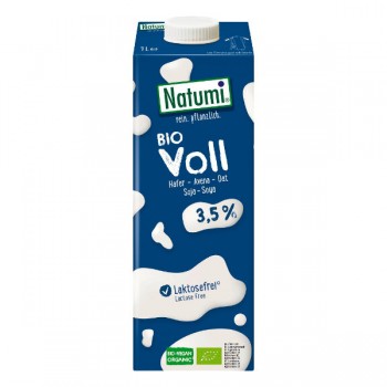 Natumi | Napój owsiano - sojowy 3,5% bez dodatku cukrów BIO 1l