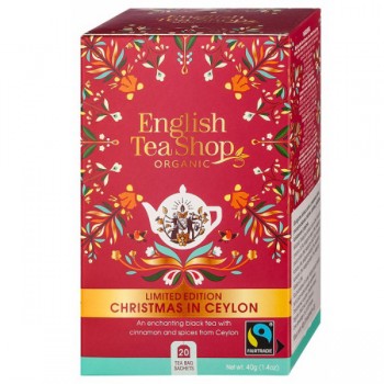 English Tea Shop Organic | Herbata cejlońska świąteczna fair trade BIO (20x2g) 40g