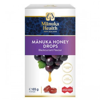 Manuka Health New Zealand Limited | Cukierki z Miodem Manuka MGO™ 400+ i witaminą C o smaku czarnej porzeczki 65g