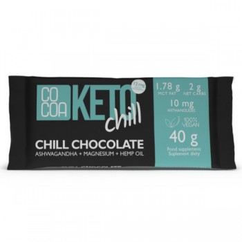 Cocoa | Czekolada keto chill z magnezem, ashwagandhą i olejem konopnym 40g