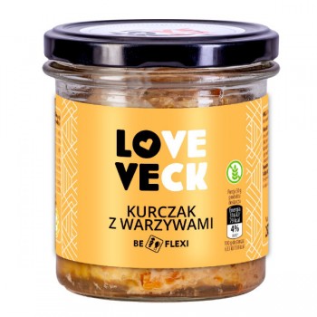 Love Veck | Kurczak z warzywami bezglutenowy 250g