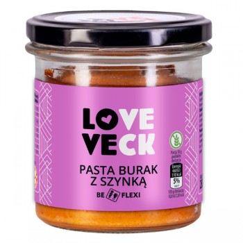 Love Veck | Pasta z szynką i burakiem bezglutenowa 250g