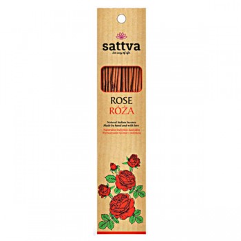 Sattva | Kadzidło indyjskie róża 15szt. 30g
