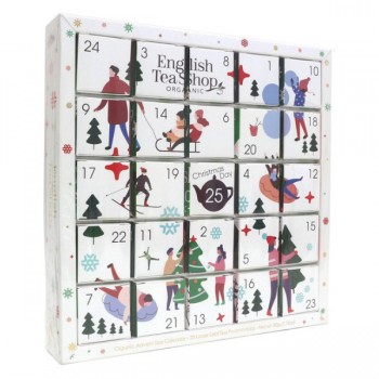 English Tea Shop Organic | Zestaw herbatek świątecznych Kalendarz Adwentowy PUZZLE biały BIO (25x2) 50g