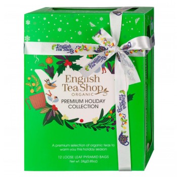 English Tea Shop Organic | Zestaw herbat świątecznych piramidki Holiday GREEN (12x2) BIO 24g