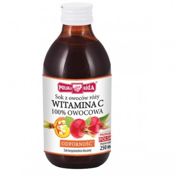 Polska Róża | Sok z owoców róży Witamina C 100% owocowa 250ml