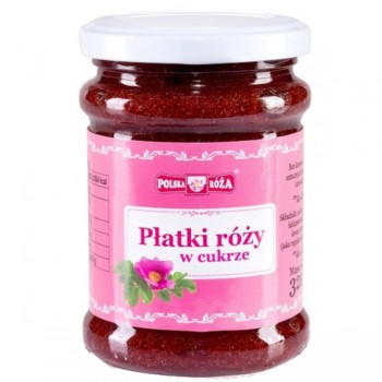 Polska Róża | Płatki róży w cukrze 320g