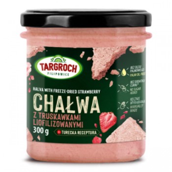 Targroch | Chałwa z truskawkami liofilizowanymi bez dodatku cukru 300g