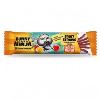 Bunny Ninja | Fruit Straws przekąska owocowa o smaku jabłko-mango 16g