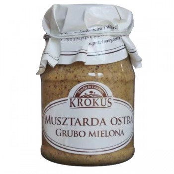 Krokus | Musztarda ostra grubo mielona 180g