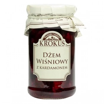 Krokus | Dżem wiśniowy z kardamonem o obniżonej zawartości cukru bezglutenowy 235g